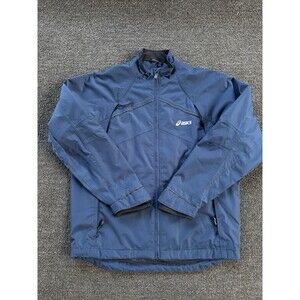 Asics Running Jacket Men’s Small – Blue Full Zip Windbreaker